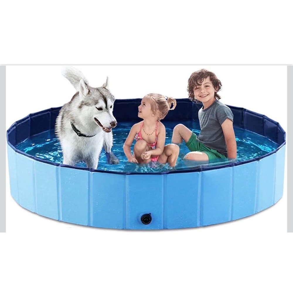 Foldable Jasonwell Dog Pool Pet Bath Large Blue Lightly Used 48x12 Inch